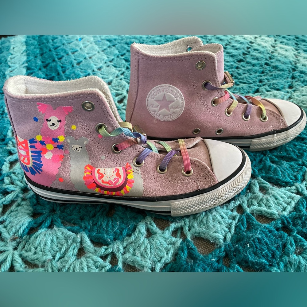 Converse Kids' Pink Llama High-Tops